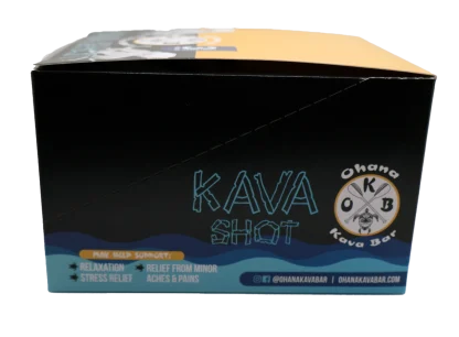 Mango Kava Shot Case, Side Of Box View